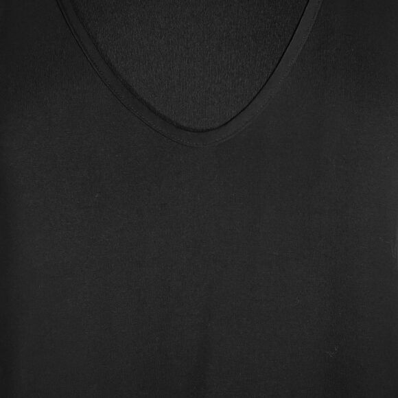 Anthropologie Akemi + Kin Womens Longview Tunic Top Black High Low Blouse M - Picture 4 of 9